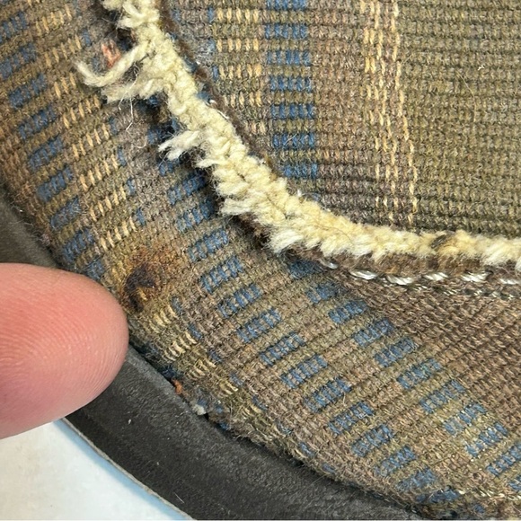 Sanuk Donny Dark Brown Vintage Denim Stripe Sidewalk Surfer Mens Size 9 - Picture 11 of 12